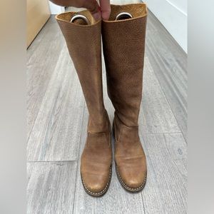 Roots tribe tall leather riding boots light brown/tan women’s size 7